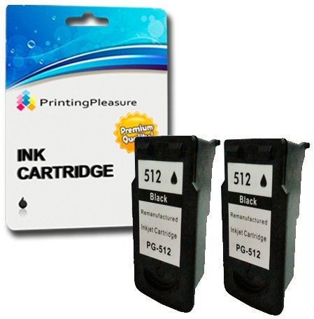 2 Tintenpatronen kompatibel zu Canon PG-512 für Pixma iP2700 MP230 MP240 MP250 MP260 MP270 MP272 MP280 MP282 MP480 MP490 MP492 MP495 MX320 MX330 MX340 MX350 MX360 MX410 MX420 - Schwarz, hohe Kapazität