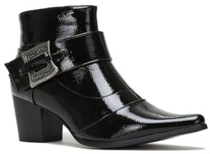 La Modeuse-Bottines-Bottines à Talon en Simili Verni