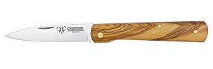 Cudeman Coltello pieghevole Vendetta 451-L Lama di acciaio inossidabile MoVa di 7 centimetri, impugnatura di legno di olivo di 9 cm per la caccia, la sopravvivenza e bushcraft + Portabottiglia