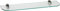 ib style® Glasregal 6mm |inkl. Befestigungsclip CLASSICO Edelstahloptik | 11 Größen| 2 Dekore | Klar | 50 x 12 cm