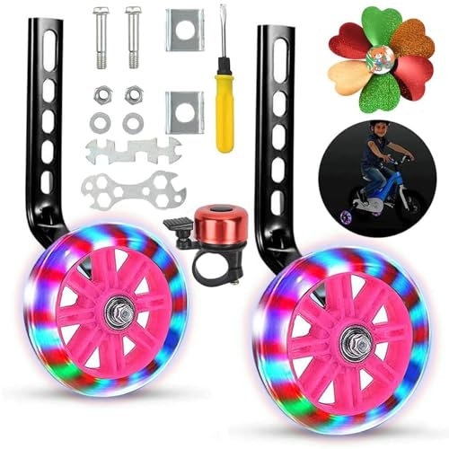 Hilfsräder für Kinder，Stützräder für kinderfahrrad Bike，Kinderfahrrad Stützräder，Fahrrad Stützräder，Stützräder für Kinderfahrrad，Kinder Stützräder (Rosa)