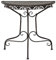 aubaho Balkontisch Gartentisch Eisen Tisch Garten braun Antik-Stil halbrund Konsole