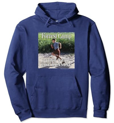 Forrest Gump Just Felt Like Running Photo Panel Pullover Hoodie
