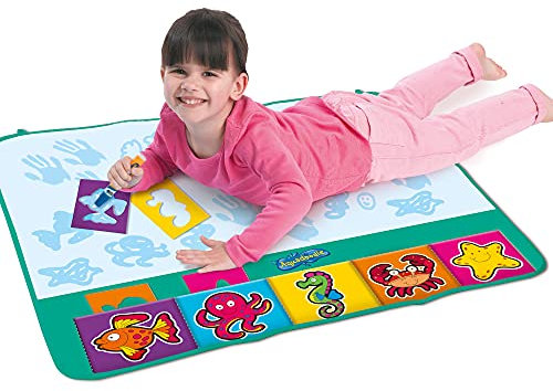 AquaDoodle Tomy gribouillage Officiel de coloriage et de Dessin, Tapis de Jeu à l'eau, Stylo Magique, Convient pour Les Tout-Petits et Les Enfants âgés de 18 Mois et Plus, E73255FR