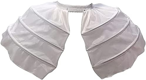 Linghe Viktorianisches Rokoko Kleid Pannier Petticoat Reifrock Weiß