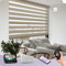 Graywind Customized Smart Zebra Blinds, Hardwired Electric Day Night Blinds, Alexa & Google Compatible, Privacy Protection, Coffee