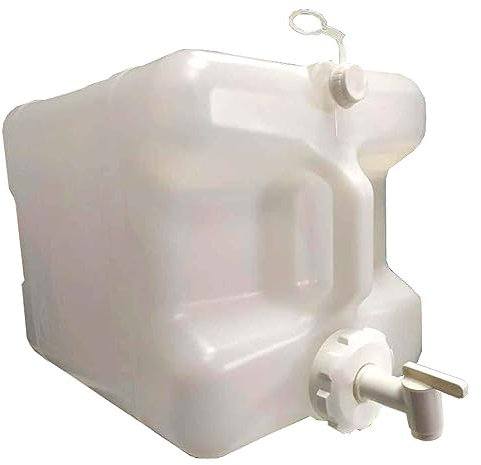 Tradineur - Bidón de plástico de 26 L de capacidad - Almacenamiento de líquidos - Incluye grifo y cierre hermético - Apto para uso Alimentario - Ref. 41165
