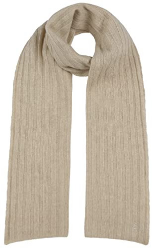 Stetson Sustainable Kaschmirschal - Einfarbiger Schal - Rippstrick-Design - Nachhaltiger Wollschal - Für Damen und Herren - Ideal für Herbst/Winter hellbeige One Size