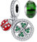 LNQOBU Ciondolo in Argento Sterling 925 Charm Bead con Bracciale e Collane Europei da Donna,Perline Intarsio con 5A Zircone per Donna Perline