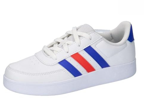 adidas Breaknet Lifestyle Court Lace Shoes Tennisschuhe, Cloud White/Lucid Blue/Bright red, 38 EU