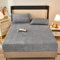 Lanqinglv Fleece Plüsch Spannbettlaken 180x200cm Grau Kuschelige Flauschig Cashmere-Touch Winter Warm Bettlaken Spannbetttuch für Boxspringbett Topper Matratze bis 25-30 cm