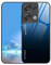 UPLAI Coque pour Oppo Reno 8 5G (Reno8 5G), Très Mince Dégradé de Couleur Verre Trempé Antichoc Housse, Souple TPU Silicone Mode Coloré Étui.Bleu Noir