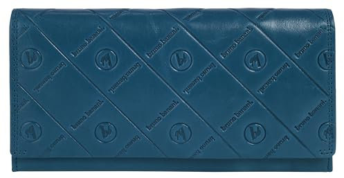 bruno banani große Geldbörse im Querformat Echt Leder Damen | RFID-Schutz, 19 Kartenfächer, praktisches Münzfach außen, Sichtfach für Ausweis, Elegantes Portemonnaie | 021859