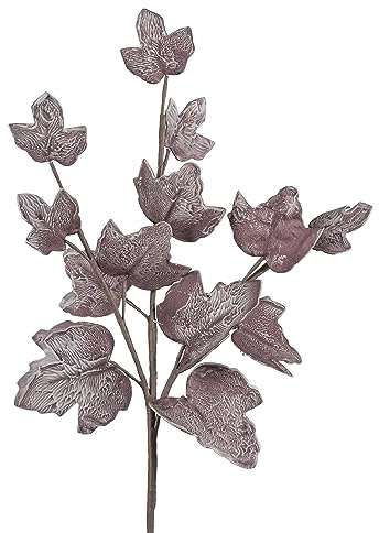 formano Blätterzweig 90cm lang antik lila Kunstblätter