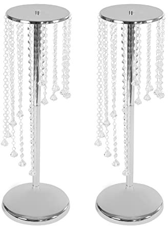 Kristall Blumenständer 2 Stücke 70cm Hochzeit Mittelstück Modern Silber Vasen Blumenvase Blumenständer Blumenregal Hochzeit Dekor