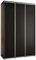 MEBLE KRYSPOL Davos 1 160 Schlafzimmerschrank mit DREI Schiebetüren - Moderner Kleiderschrank mit Kleiderstange und Regalen - 235,2x160x60 cm - Schwarz Schwarz Silber