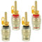 EPLZON 4 mm Bananenstecker Buchse Anschluss Polklemme für Audio Verstärker Lautsprecher Terminal Stecker(42 * 12mm,4 Stück)