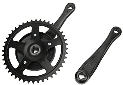 SUNGOOYUE Fahrrad-Kurbelritzel, 44 Zähne, Quadratisches Loch, Kurbelritzel, 44 Zähne, Stahlplatte, Kurbelritzel, 44 Zähne, Quadratisches Loch, Kurbelritzel, 170 Mm,