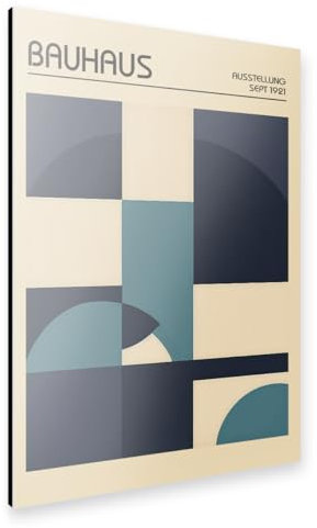 artboxONE Alu-Print 90x60 cm Bauhaus - Geometrisch von Künstler MIUUS Studio