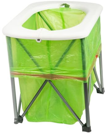 VANZACK Tragbare Klapptoilette aus Aluminiumlegierung und Pp Multifunktionale Campingtoilette Einfach zu Montieren und Demontieren für Outdoor Notfälle und Angeln