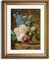 VIYYIEA Goldgerahmter Wandkunst, Leinwanddruck, Heimdekoration, Vintage-Blumen-Wanddekoration, Blume, Badezimmer, Kunst, Dekor, ästhetisches Raumdekor, Ölgemälde, Retro-Pflanzen, Stillleben,