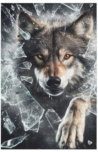 1000 Teile Puzzle Für Jungen Und Mädchen, Standard-Puzzles, Wolf -Puzzles, Familienspiele, （78×53cm）
