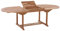 Dynamic24 Gartentisch 180x100cm oval ausziehbar Teak massiv Holztisch Garten Esstisch