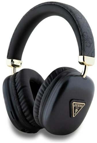 CG MOBILE Guess Bluetooth 5.3 4G On-Ear-Kopfhörer mit Dreieck-Logo (Schwarz)