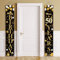 50th Birthday Door Banner Decorations - Black Gold Happy 50 Years Old Birthday Party Decoration Personalised for Women Men Banners Indoor Outdoor Decor Supplies
