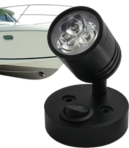 Lampe de lecture murale, applique murale pour camping-car - Projecteur de lecture LED 12V 3W - Applique murale, lampes de lecture pour camping-car, lampes de chevet pour camping-car, bateau, van, remo