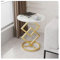 YQINQIN83B Couchtisch Runder Beistelltisch, moderner Beistelltisch mit Metallrahmen, Akzenttisch for kleine Räume, Wohnzimmer, Schlafzimmer, Balkon, einfache Montage Beistelltisch(Gold)