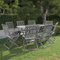 ShGaxin 9-TLG. Garten-Essgruppe Massivholz Akazie Grau, Esstisch Mit Stühlen Set, Gartenmöbel Sitzgruppe, Balkon Möbel, Gartenlounge Set, Terrassenmöbel, Balkonmöbel Set - 3057875