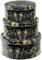 bonsport Keksdosen Set 3-teilig rund Weihnachten Plätzchendosen Gebäckdosen, Geschenke schwarz/Gold