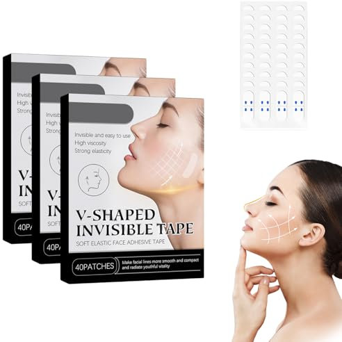 YANINEE 120 Stück Unsichtbares Face Lifting Tape für Sofort Make up und Faltenvorbeugung