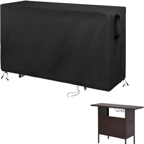 Generisch Tischabdeckung für AußEnbereich, Barwagen Abdeckung wasserdichte Esstischabdeckung, MöBelschutzhüLle 55 * 19 * 36″ für Terrassengarten
