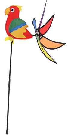 POPETPOP Garten-windmühlen Für Den Außenbereich Groß 3D-papagei-windmühle Bunter Wind Parkdekor Windmühle in Tierform