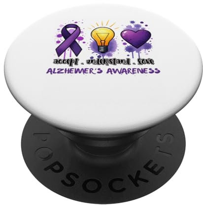 Alzheimer's Awareness Accept Understand Love ALZ Demenz PopSockets Klebender PopGrip