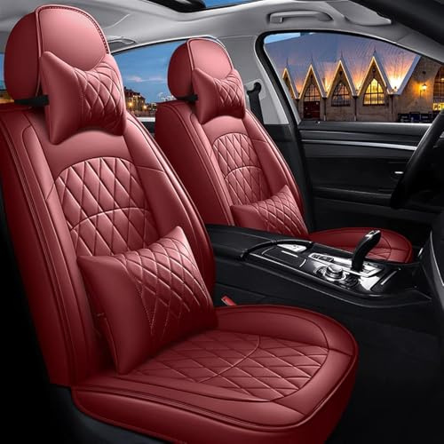 ORAWLE Sitzbezüge Auto Autositzbezüge Universal Set für Opel Astra J Astra K Astra H Astra G Astra-H Sri Astra J Sports Tourer Auto Zubehör: Rot