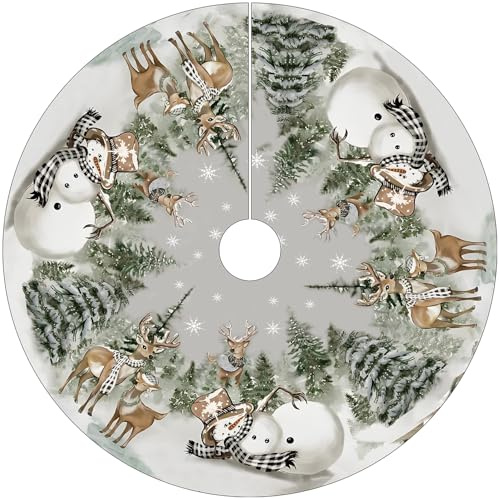 Weihnachtsbaumdecke Rund 120cm/47zoll Weihnachtsbaum Decke Rock Baumdecke Christbaumdecke Rund Tannenbaum Decke Christbaum, Weihnachtsbaum Teppich Tannenbaum Weihnachtsbaumrock(10)