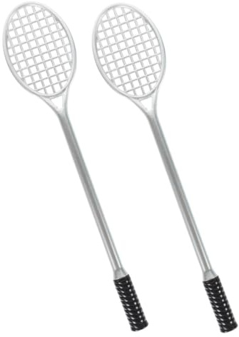 Cabilock 2 Stück Gelschreiber Tennisschläger design Feine Spitze Schwarz Tinte Kawaii Marker Stifte Schulbedarf Tennis Party Geschenk