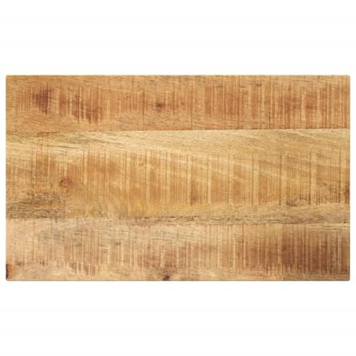 SooIarix Rechteckige Tischplatte aus rauem Massivholz Mango 40x20x3,8 cm, vielseitig einsetzbar als Schreibtischplatte oder Arbeitsplatte, individuelles Design für Esszimmer