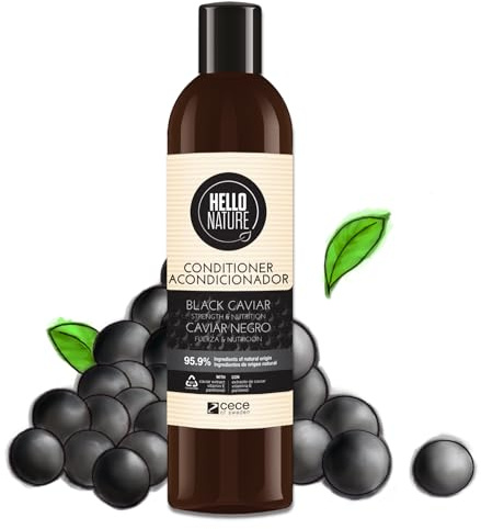 P-Beauty Naturkosmetik Conditioner mit Black Caviar - Luxuriöse Haarspülung mit Kaviar Extrakt - Regeneration für geschwächtes & trockenes Haar - Intensive Feuchtigkeit & Glanz - Haarpflege (1x 300ml)