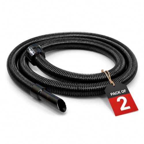 Pack of 2 Compatible Henry Hoover Hose Replacement Pipe | 2.5m Heavy Duty Hetty Henry Attachments Parts | 32mm Fitting Vacuum Hose | Improves Reach, Strong Suction, Easy Installation.