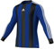 adidas Estro 13 Men's Striped Long Sleeve Shirt, Men, Z58799, Cobalt/Black, L