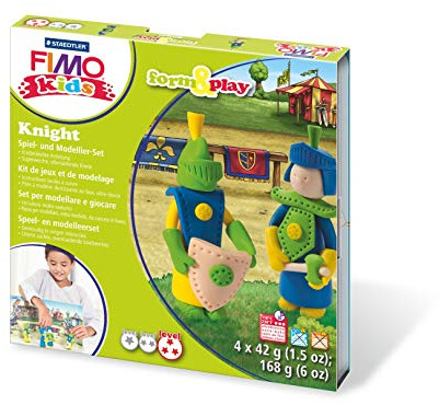 Fimo 7-Parts Kids Form and Play Knight Modelling Set, Multi-Colour