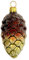Thüringer Weihnacht 52-065 Christbaumschmuck Tannenzapfen 6 cm, grün/braun, 3 Stück