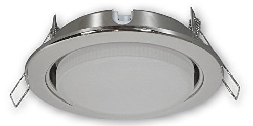 LICHT DISCOUNT LED Einbaustrahler GX53 230 V chrom glänzend | Einbauleuchte Spot Strahler inkl. 5 W GX53 LED Leuchtmittel warmweiß | Deckeneinbaustrahler Deckeneinbauspot Einbauspot