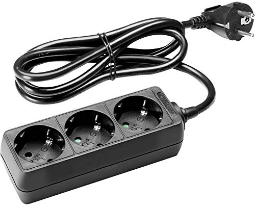 Adam Hall 8747 Steckdosenleiste 3fach - 1,4m Kabel