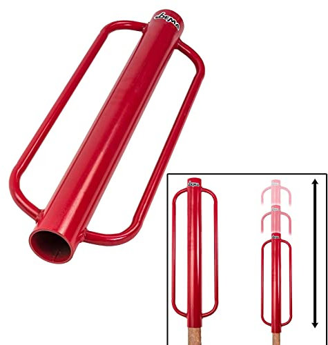 DEMA Handramme DHR8, 8 kg, Vollmetall Pfostenramme, beidseitige Griffe für präzises Einschlagen, geeignet für Pfahlstärken bis 66 mm, robuste Qualität, einfache Handhabung