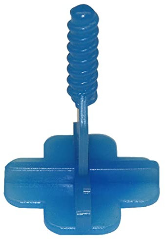 Karl Dahm Gewindelaschen Kreuze für 3 mm Fugen, 500 Stück, blau I Fugenkreuze für Fliesen-Nivelliersystem I Leichtes Fliesen-Legen mit professioneller Fliesen Verlegehilfe I 12463